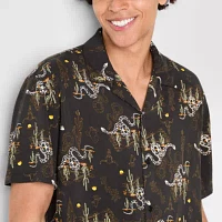 Arizona Mens Short Sleeve Button-Down Shirt