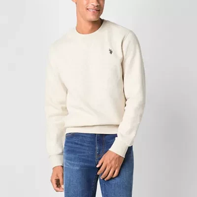 U.S. Polo Assn. Crew Fleece Mens Embroidered Crew Neck Long Sleeve Sweatshirt