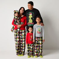 Womens Dr. Seuss Grinch Crew Neck Long Sleeve 2-pc. Matching Family Pant Pajama Set