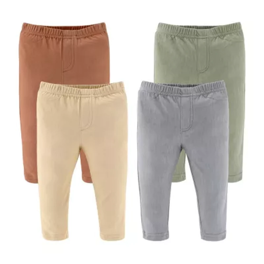 The Peanutshell Baby Unisex 4-pc. Straight Pull-On Pants