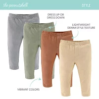 The Peanutshell Baby Unisex 4-pc. Straight Pull-On Pants