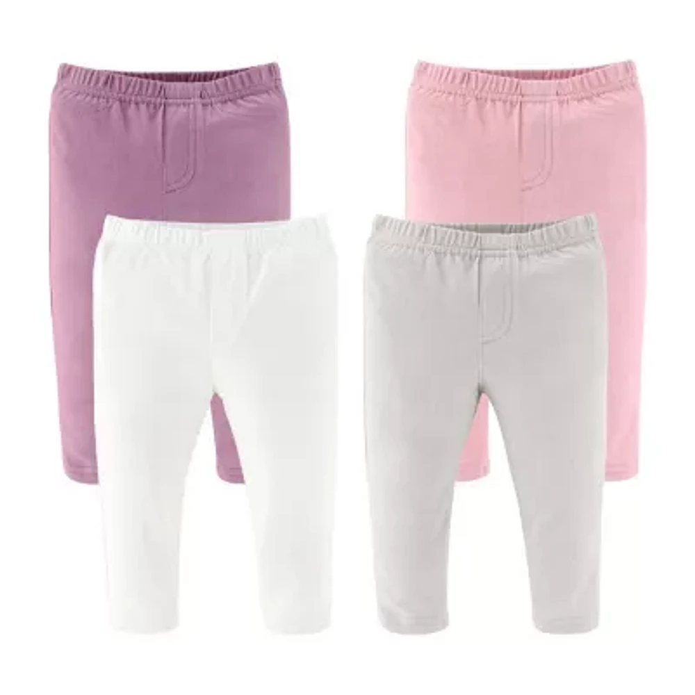 The Peanutshell Baby Girls 4-pc. Straight Pull-On Pants