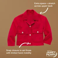 Jamey Perry x JCPenney Womens Adaptive Cropped Woven Jacket