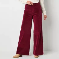 Liz Claiborne-Tall Womens High Rise Wide Leg Pull-On Pants