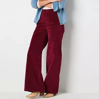 Liz Claiborne-Tall Womens High Rise Wide Leg Pull-On Pants