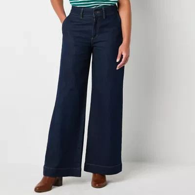 Liz Claiborne Loose Fit Wide Leg Trouser