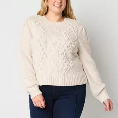 Ryegrass Plus Womens Crew Neck Long Sleeve Pullover Sweater