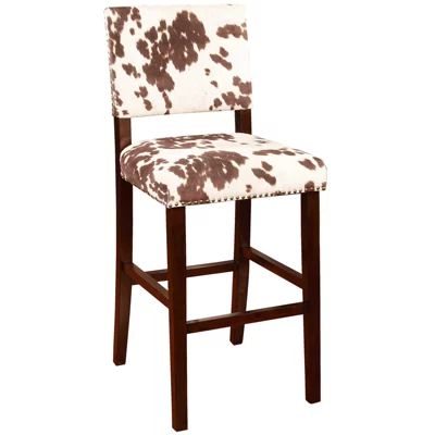 Sante Fe Upholstered Nailhead Barstool with Back