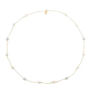 Monet Jewelry Simulated Pearl Station Necklace