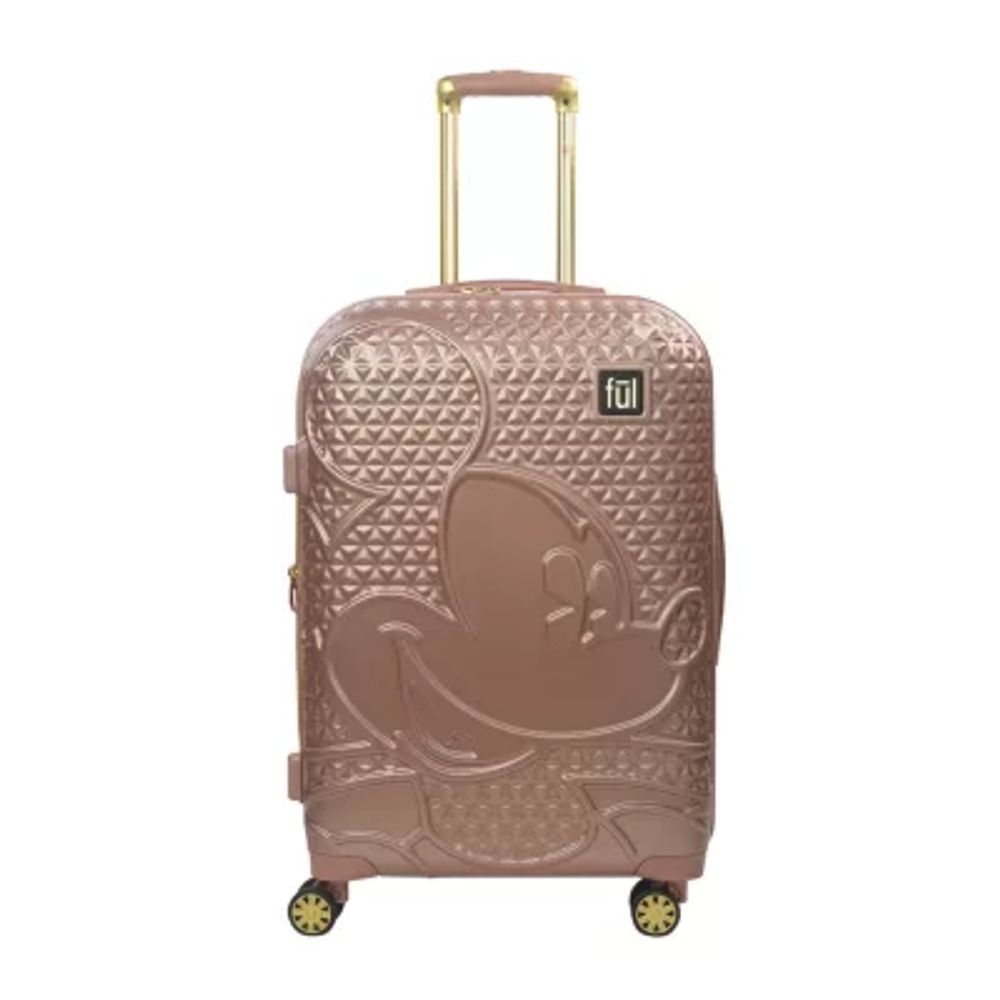 ful Disney Mickey Mouse Textured 25" Hardside Lightweight Luggage