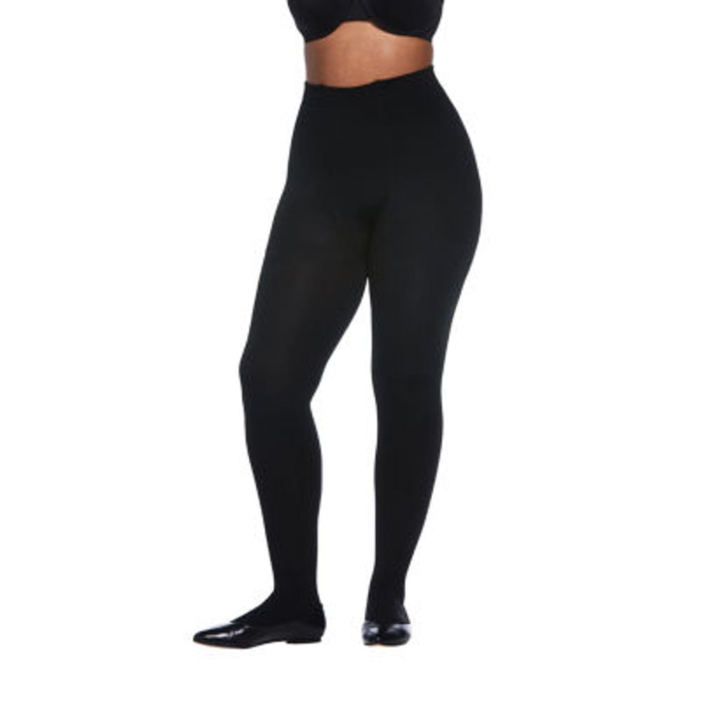 Hanes Highwaisted Shaping Footless Tights, Color: Black - JCPenney