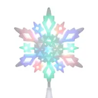 Kurt Adler 10-Inch Multi-Colored Led Glitter Christmas Tree Topper