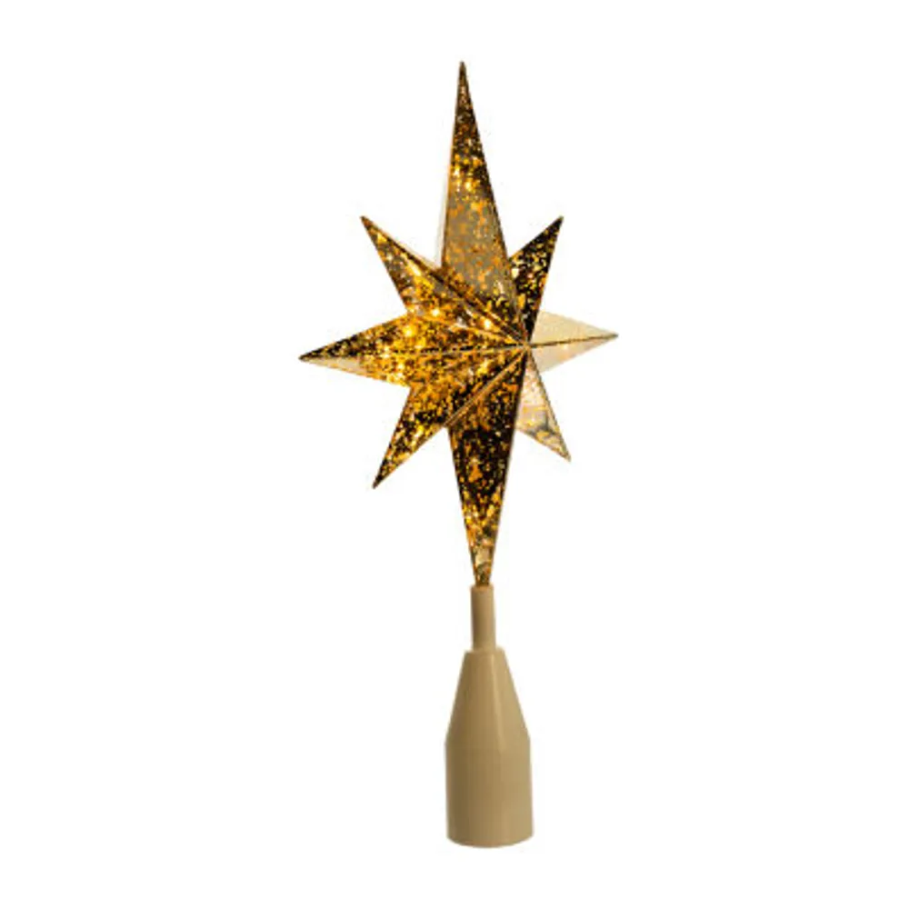 Kurt Adler Ul 10-Light Gold Bethlehem Star Tree Topper