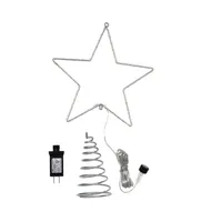 Kurt Adler 13-Inch Metal Lighted Led Star Christmas Tree Topper