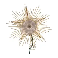 Kurt Adler 10-Inch 5-Point Capiz Star Tree Topper With Rays And Beads