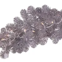 Kurt Adler Pre-Lit Silver Point Pine Christmas Garland