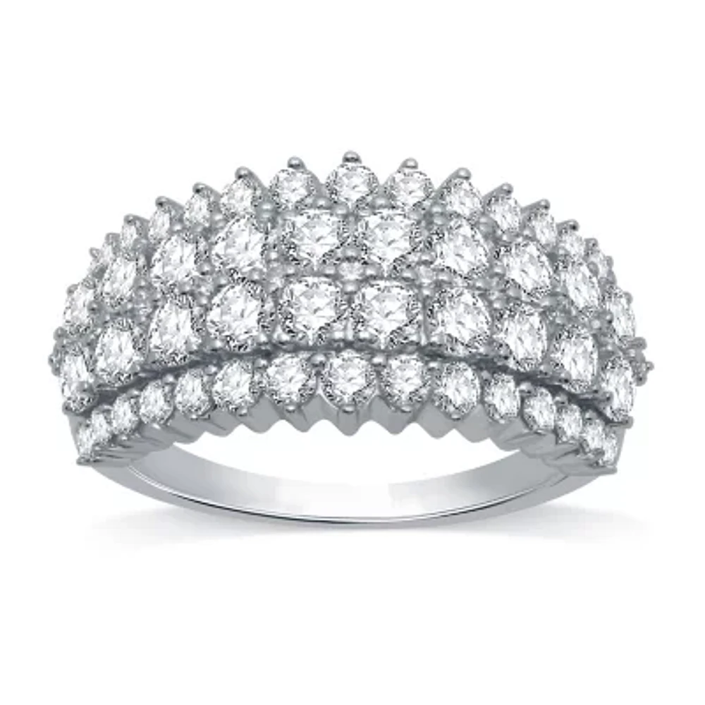 Womens 2 CT. T.W. Natural White Diamond 10K Gold Band