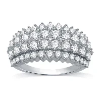 Womens 2 CT. T.W. Natural White Diamond 10K Gold Band