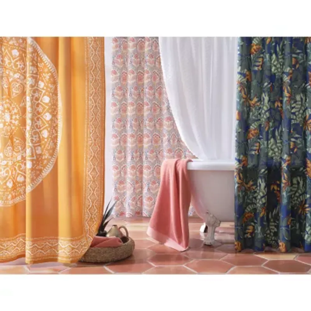Distant Lands Tile Floral Shower Curtain