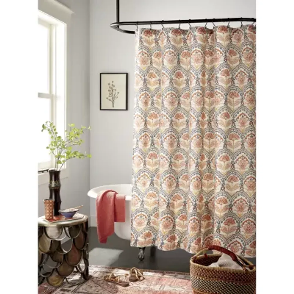 Distant Lands Tile Floral Shower Curtain