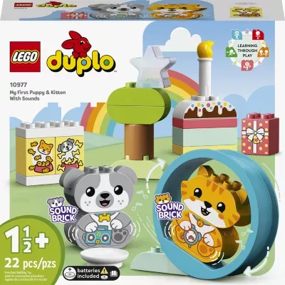 LEGO DUPLO My First My First Puppy & Kitten With Sounds 10977 Building Set (22 Pieces)