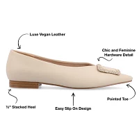 Journee Collection Womens Elowen Pointed Toe Ballet Flats