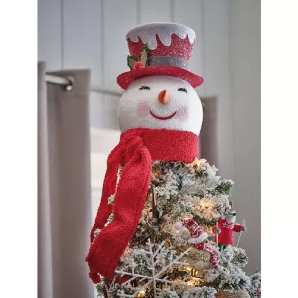 North Pole Trading Co. Snowman Head Christmas Tree Topper