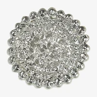 Bijoux Bar Silver Tone Crystal Brooch