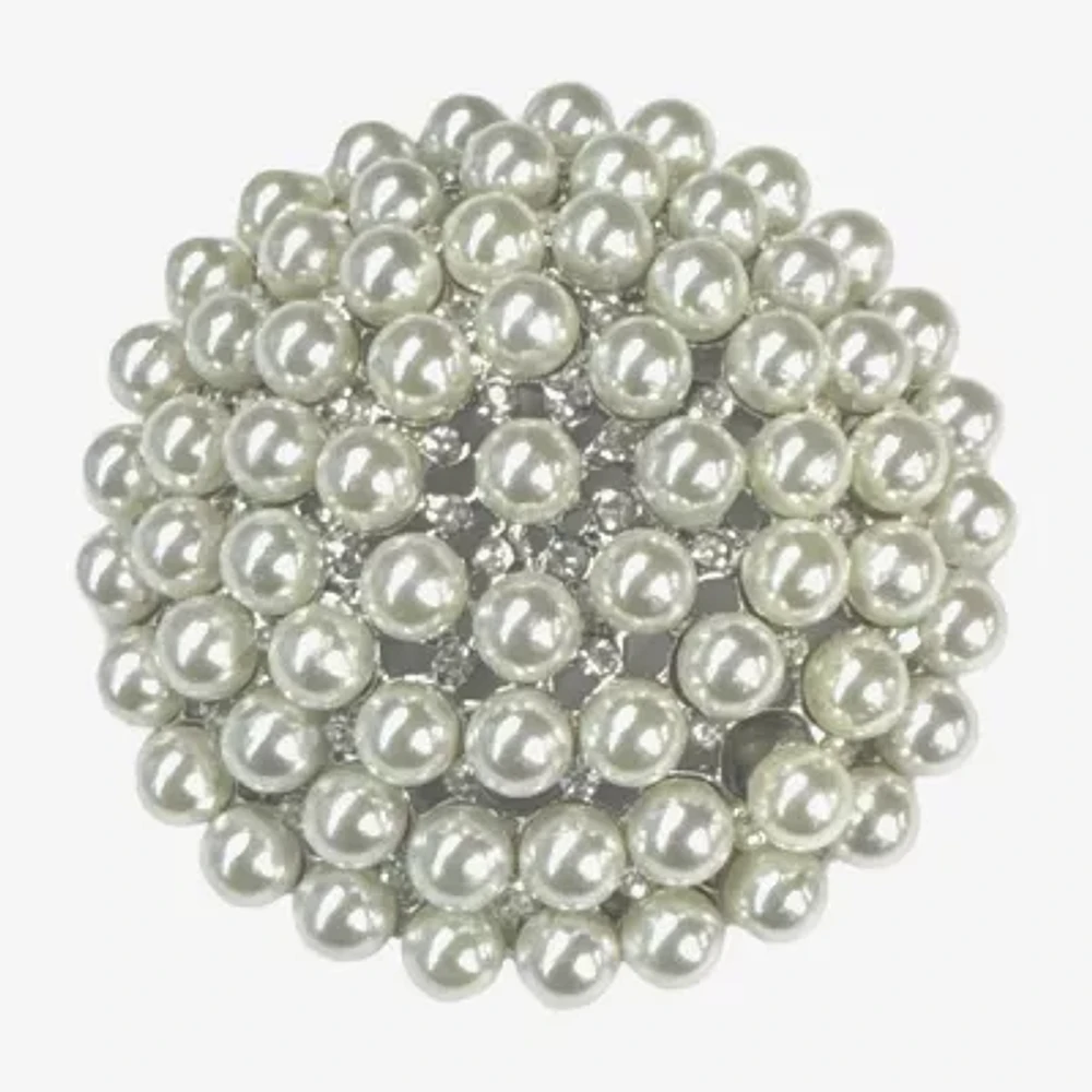 Bijoux Bar Silver Tone Crystal Brooch