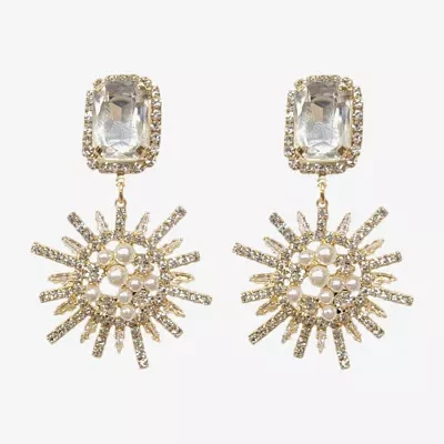 Bijoux Bar Gold Tone Crystal Drop Earrings