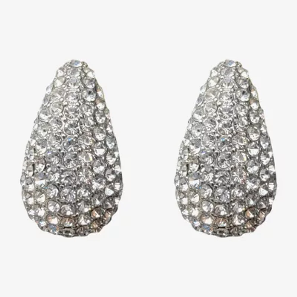 Bijoux Bar Silver Tone Crystal Drop Earrings