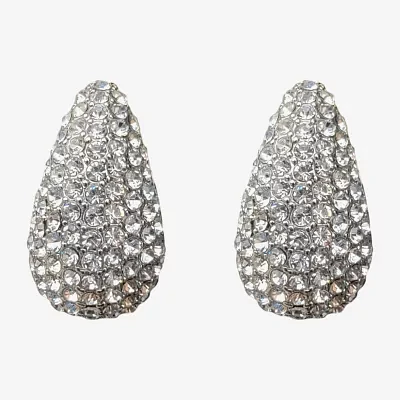 Bijoux Bar Silver Tone Crystal Drop Earrings