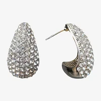 Bijoux Bar Silver Tone Crystal Drop Earrings