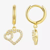 3/8 CT. Lab Created White Cubic Zirconia 14K Gold Over Silver Drop Earrings