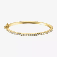 Girls 3 1/4 CT. Lab Created Cubic Zirconia 14K Gold Over Brass Bangle Bracelet