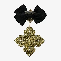 Bijoux Bar Gold Tone Multi Color Crystal Brooch