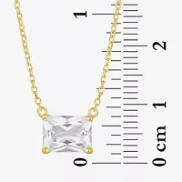 Yes, Please! Womens 2-pc. Lab Created White Sapphire 14K Gold Over Silver Necklace Set