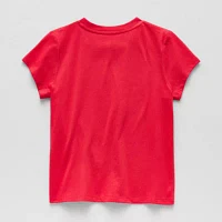 Thereabouts Little & Big Girls Round Neck Short Sleeve Graphic T-Shirt