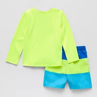 Okie Dokie Toddler Boys Rash Guard Set