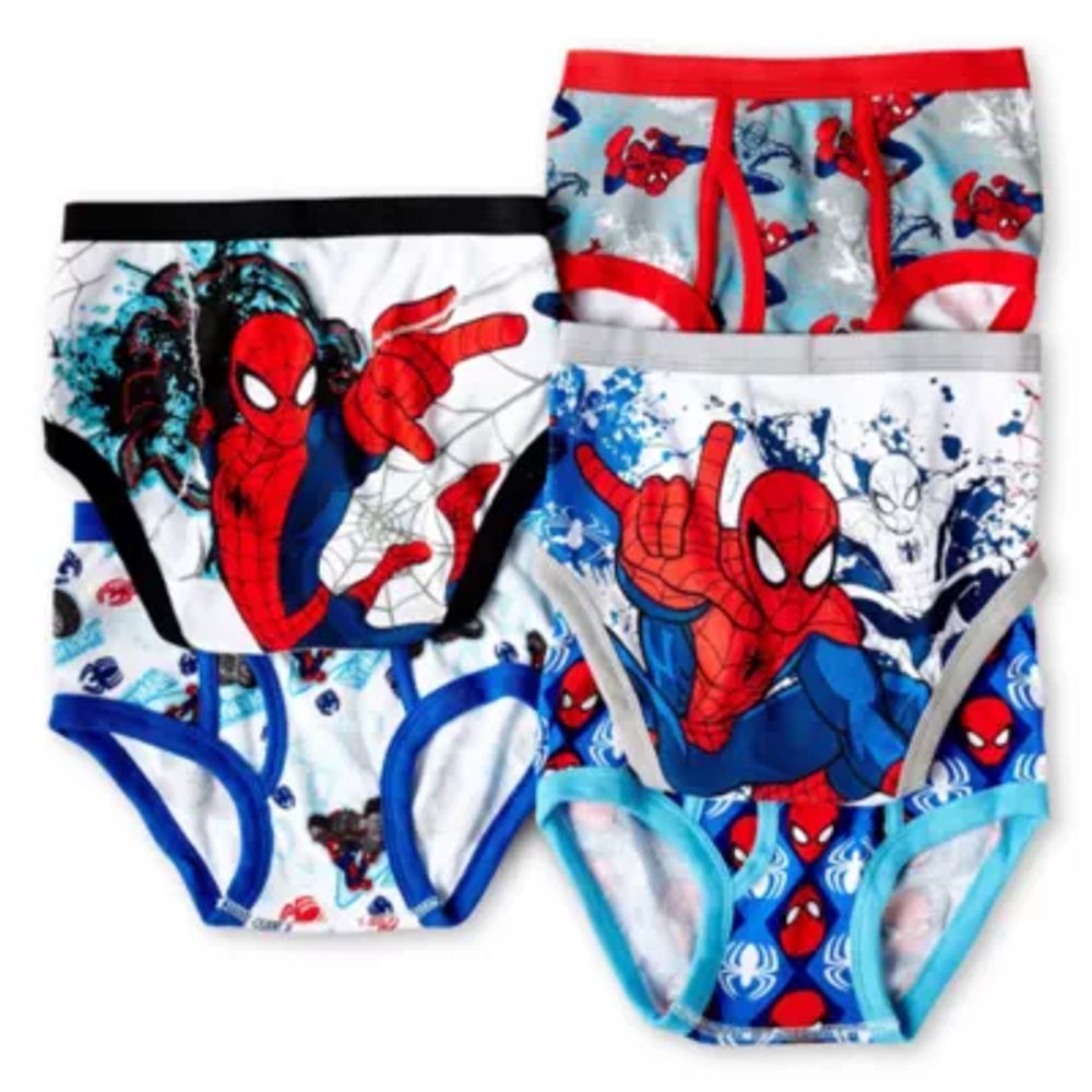 Little Boys 5 Pack Spiderman Briefs