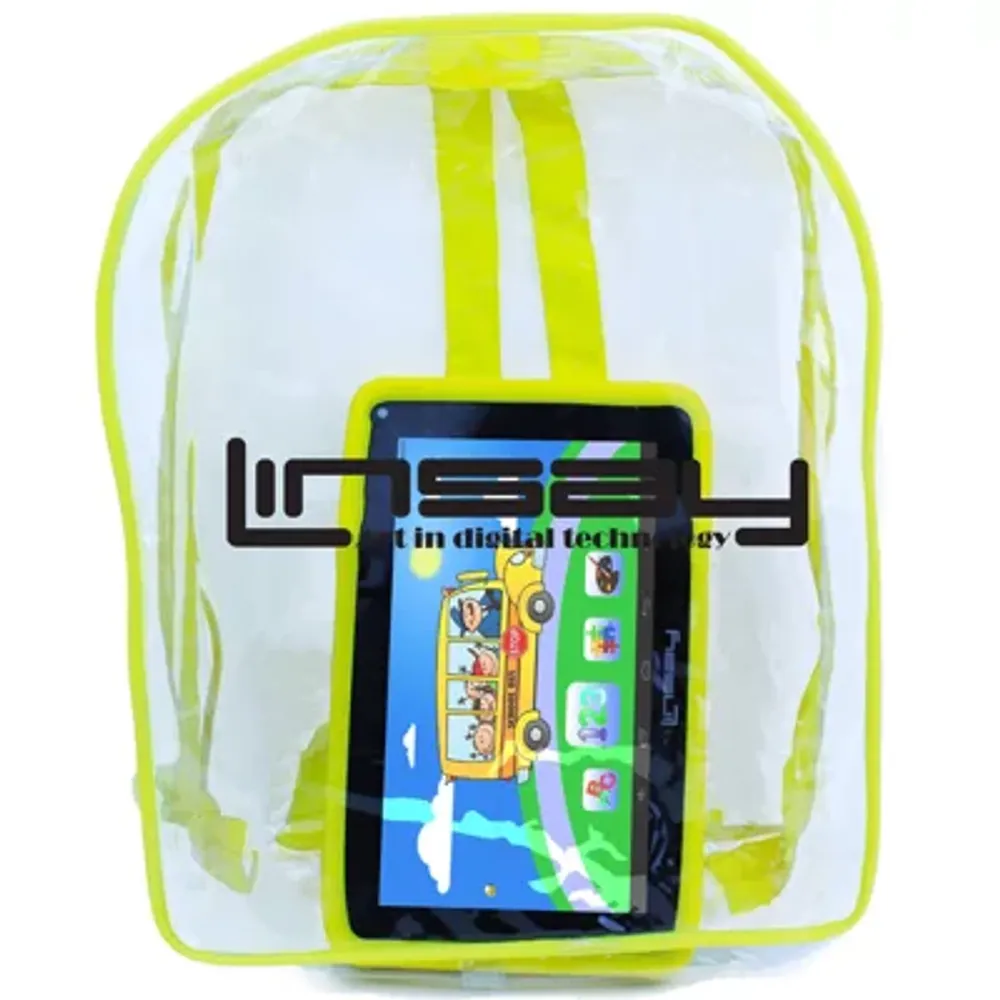 7" Quad Core 2GB RAM 32GB Storage Android 12 Tablet with Yellow Kids Defender Case and Backpack