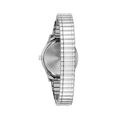 Caravelle Designed By Bulova Womens Silver Tone Stainless Steel Bracelet Watch 43m119