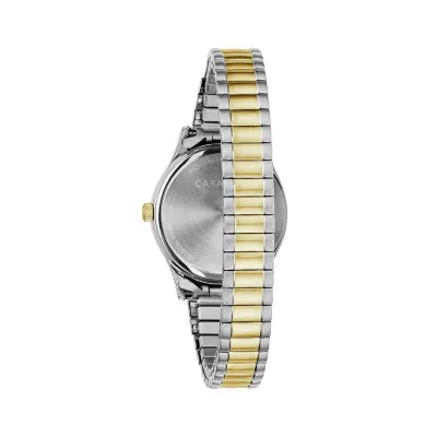 Caravelle Designed By Bulova Womens Two Tone Stainless Steel Bracelet Watch 45m111
