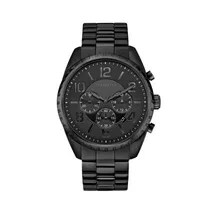 Caravelle Designed By Bulova Mens Chronograph Black Stainless Steel Bracelet Watch 45b150