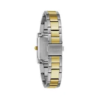 Caravelle Designed By Bulova Womens Two Tone Stainless Steel Bracelet Watch 45l167