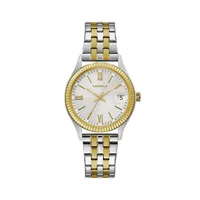 Caravelle Designed By Bulova Womens Two Tone Stainless Steel Bracelet Watch 45m112