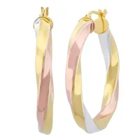 18k Gold Over Silver 40mm Hoop Earrings