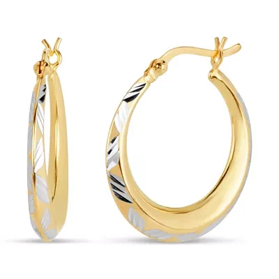 18K Gold Over Silver Hoop Earrings