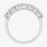 Lab Created White Moissanite 10K Gold Eternity Band