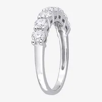 Lab Created White Moissanite 10K Gold Eternity Band